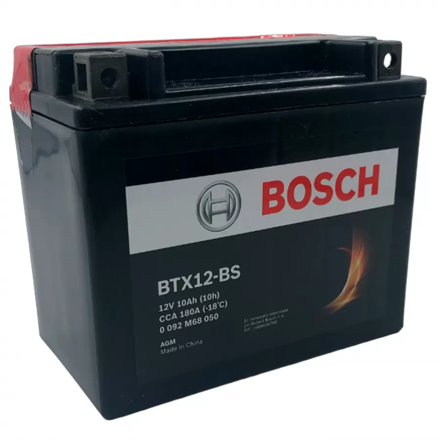 Bateria de moto Bosch 12v/10ah YTX12-BS - Riders Tienda Online