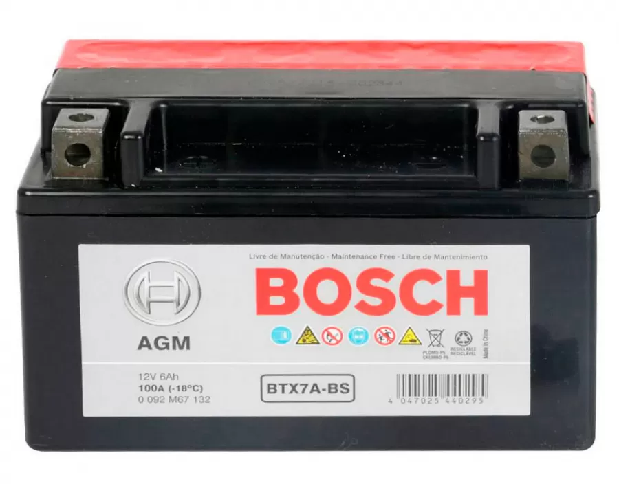 Batería de moto Bosch BTX7A-BS 12v 6ah - Riders Tienda Online